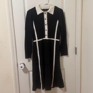 T Tahari Black and White Dress